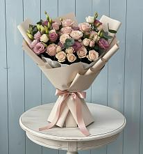 Букет цветов из:  Розы и Лизиантусы #REPLACE_PRED# Большом Царыне