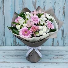 Букет цветов из:  Герберы, Альстромерии и Хризантемы в Большом Царыне