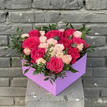 Цветочная композиция из Розы в коробке в Большом Царыне