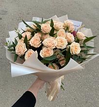 Букет Кремовые розы Латте в Большом Царыне
