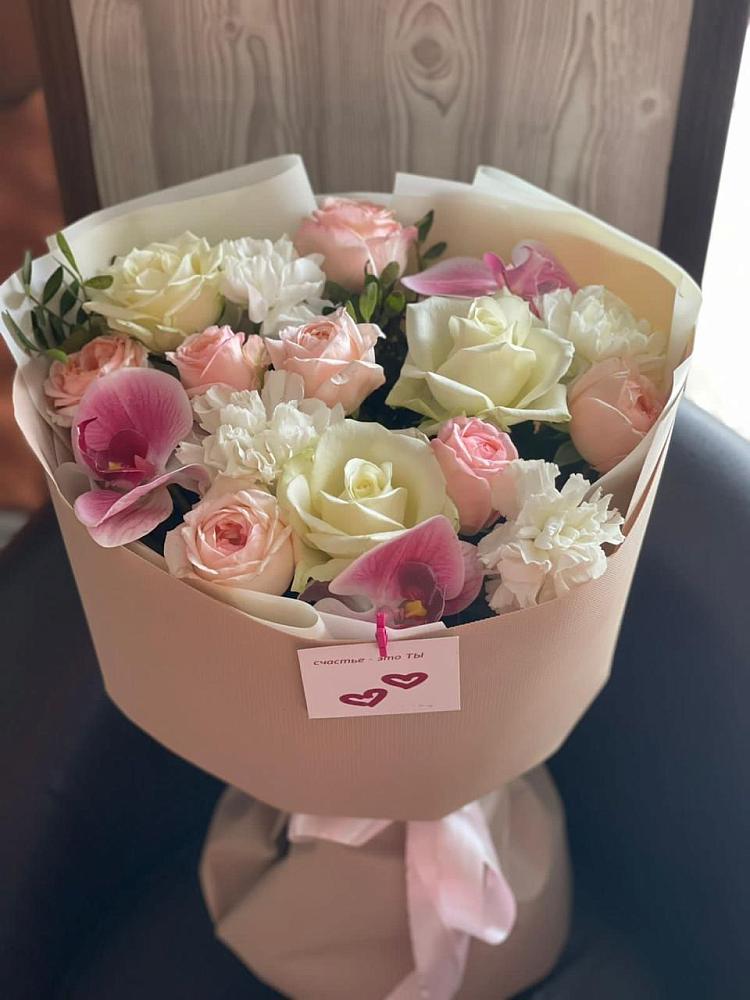 Букет цветов из: Орхидеи, Розы и Гвоздики в Большом Царыне