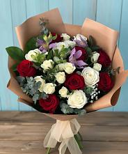 Букет цветов из:  Розы и Альстромерии #REPLACE_PRED# Большом Царыне