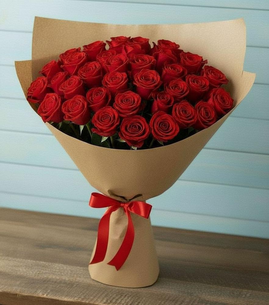 Букет Красные розы Милано в Большом Царыне