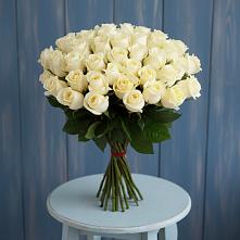 Букет 51 Белая роза Эдлесс Лав #REPLACE_PRED# Большом Царыне