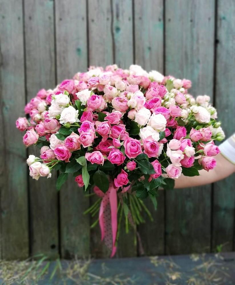 Букет Розовые кустовые розы Натали и Лав Лидия в Большом Царыне