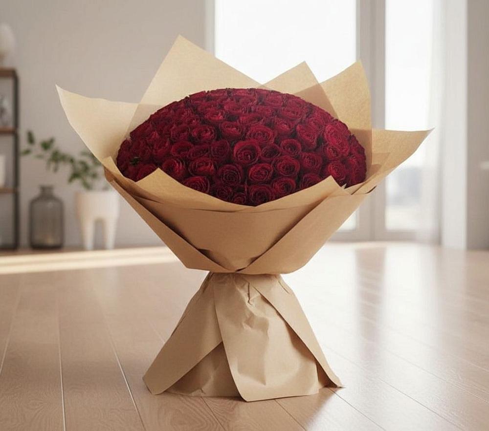 Букет 101 Красная роза в Большом Царыне