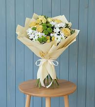 Букет цветов из:  Хризантемы и Розы #REPLACE_PRED# Большом Царыне