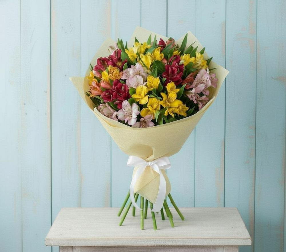Букет цветов из: Альстромерии в Большом Царыне