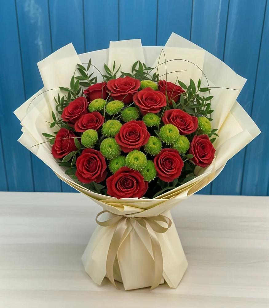 Букет цветов из: Розы и Хризантемы в Большом Царыне